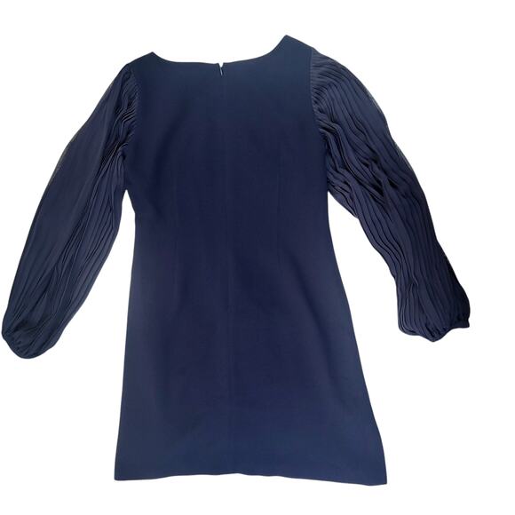 White House Black Market Chiffon Balloon Sleeves Dress Size 10 - Picture 8 of 12